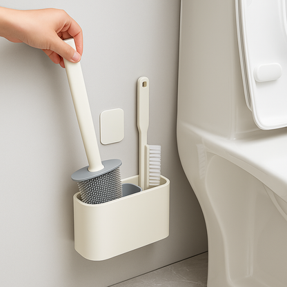 Escova de Silicone para Vaso Sanitário 2 em 1