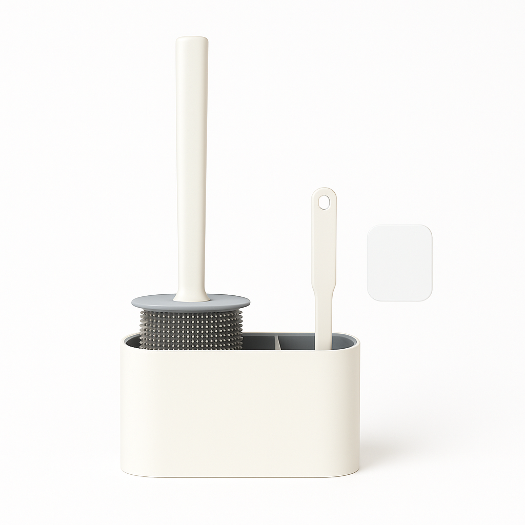 Escova de Silicone para Vaso Sanitário 2 em 1